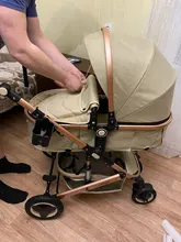 Luxmom-cochecito de bebé 3 en 1 con asiento de coche, respetuoso con el medio ambiente, con absorción de impacto de cuatro ruedas, envío desde España