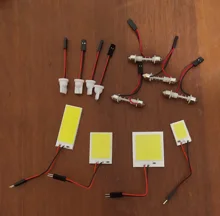 Lámpara de lectura Interior de coche, luz de techo, adorno para vehículo, Panel, T10 W5w Cob 24SMD 36SMD 48SMD