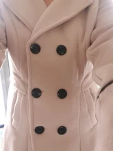 Long Coat Outerwear Slim-Fit Wool-Blend Female Autumn Winter Women Cashmere Warm Plus-Size