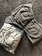 Feliz flauta recién nacido pañales pequeño AIO pañal de tela de carbón de bambú refuerzos dobles interior PUL a prueba de agua exterior Fit 2- 5KG bebé