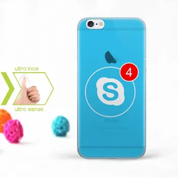 

Personalized iPhone 6-6 Plus Thin Transparent Silicone Phone Cover (Skype-1)