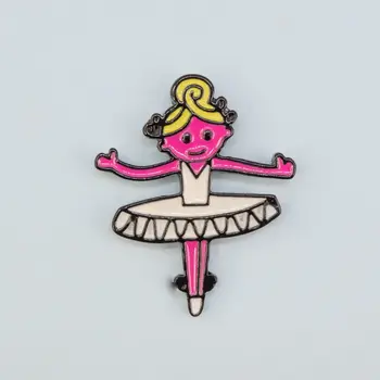 

Metal ballerina badge (54231)