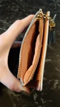 Corta de las mujeres monedero Patchwork monedero cremallera pequeño comprobado en relieve monederos con borlas lindo soporte para tarjetas Simple Mini Rosa bolsa de dinero