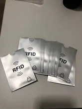 Funda antiescáner para tarjetas de crédito, Protector de tarjetas RFID, lámina de aluminio antimagnética, tarjetero para tarjetas bancarias, 10 Uds.