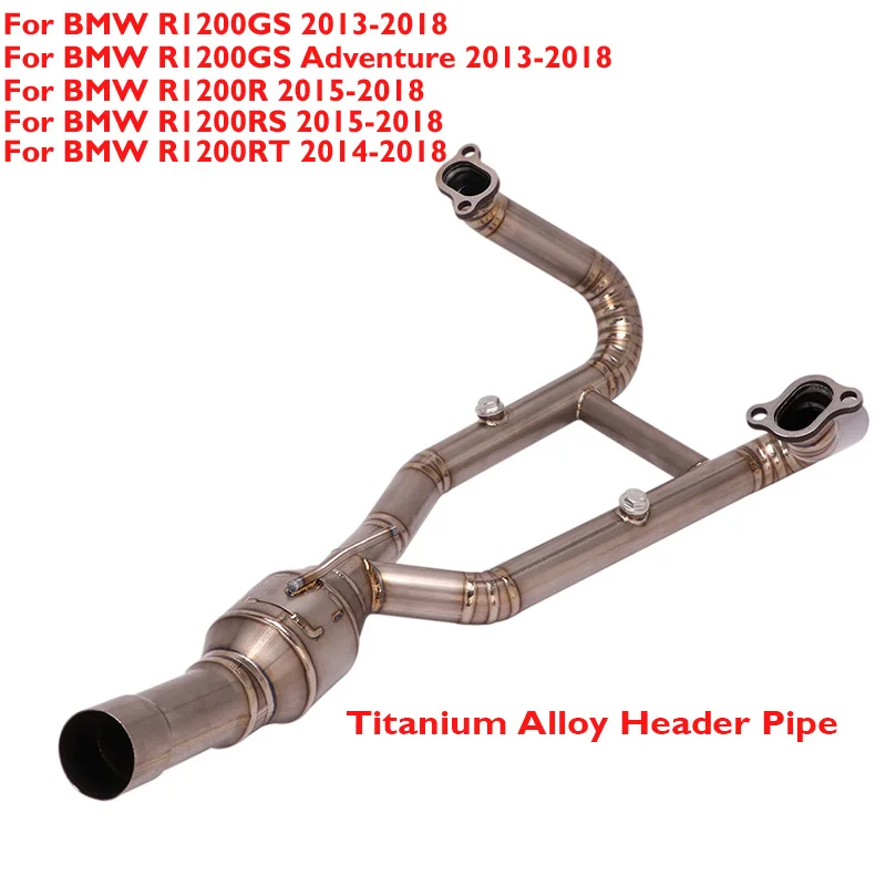 Motorcycle Exhaust Pipe Header Connection Titanium Alloy Link Tube Pipe for BMW R1200GS ADV