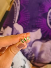 Hoja Verde hecha a mano creativo de Plata de Ley 925 temperamento personalidad moda femenina de tamaño reajustable de moda anillos de apertura SRI028