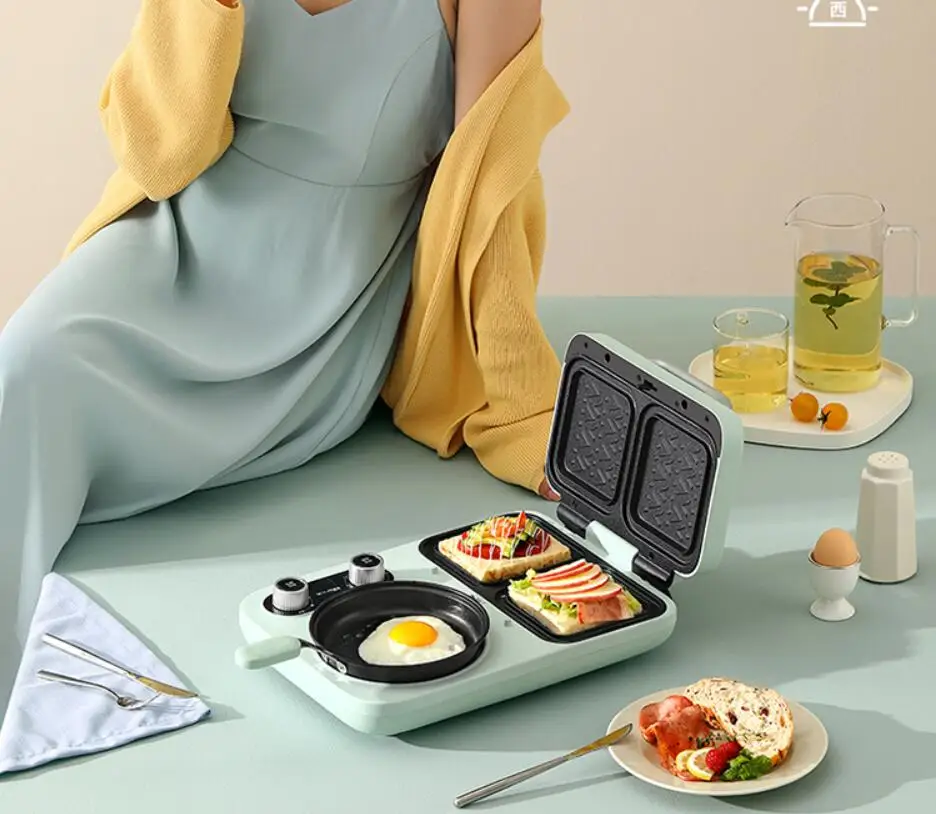 Bear home Toaster Breakfast Maker Toaster Sandwich Maker Electric Baking Pan household Electric Hot Pot Steamer Pancake