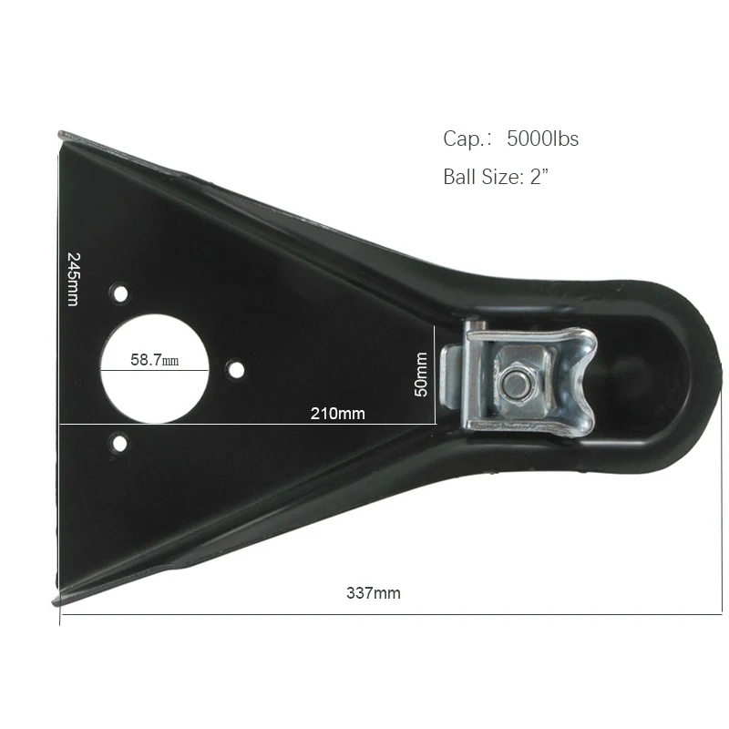 CVP 2"Ball A-Frame Trailer Coupler Hitch Couping 5,000 Ibs CA5100B RV Parts Camper Accessories Caravan Pin