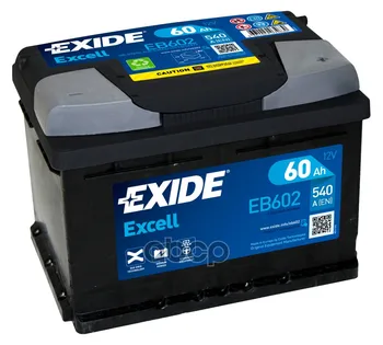 

Battery 12v 60ah 540A 242x175x175 ETN 0 Exide item No. eb602