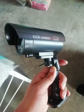 Cámara ficticia impermeable, lente de vigilancia CCTV falsa para exteriores e interiores, impermeable con luz LED color rojo parpadeante, envío gratis