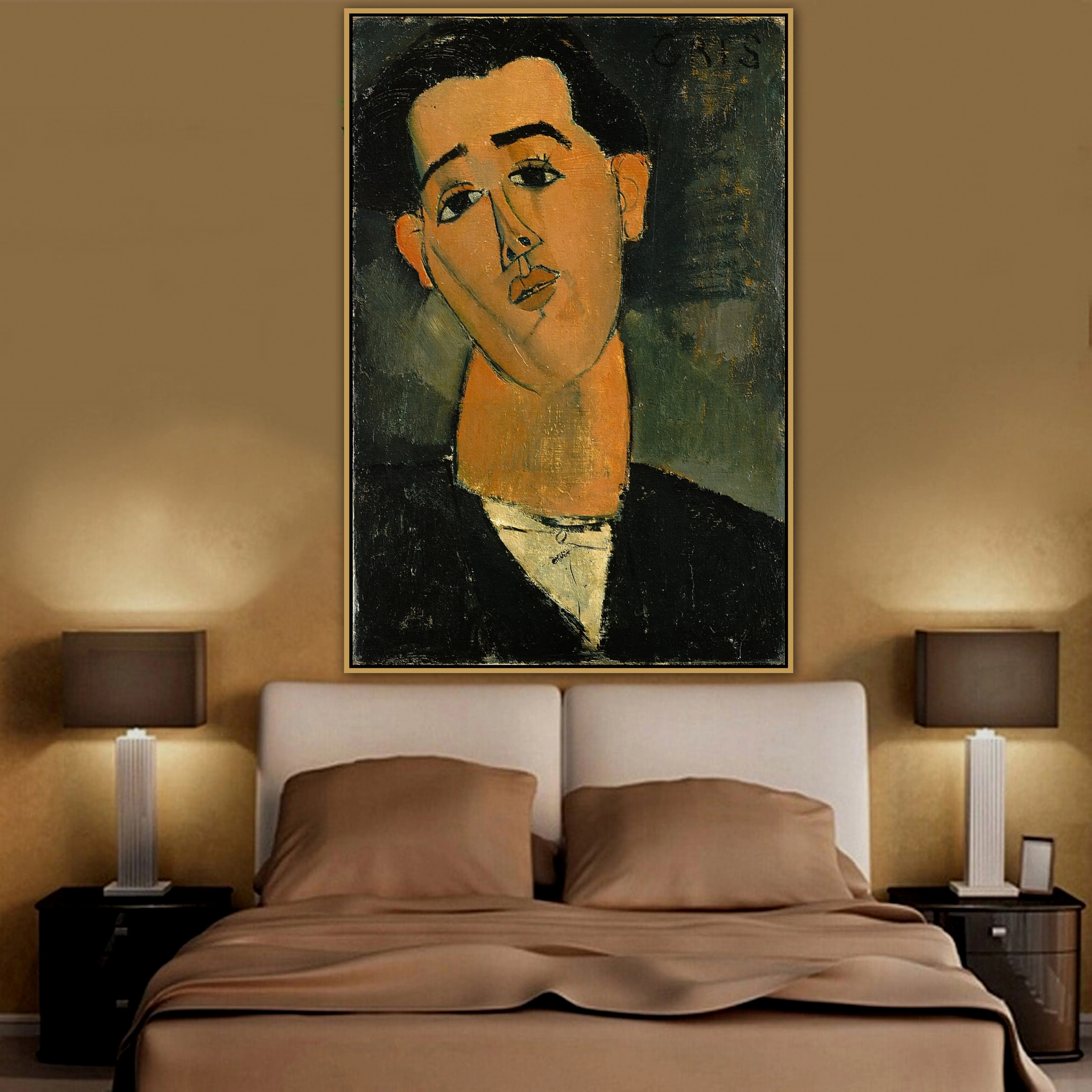 Amedeo Clemente Modigliani старый известный мастер художник Хуан Грис холст живопись плакат