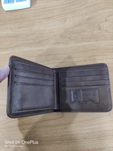 Billeteras informales para hombre, billetera plegable corta de cuero, monedero, 17 tarjetero