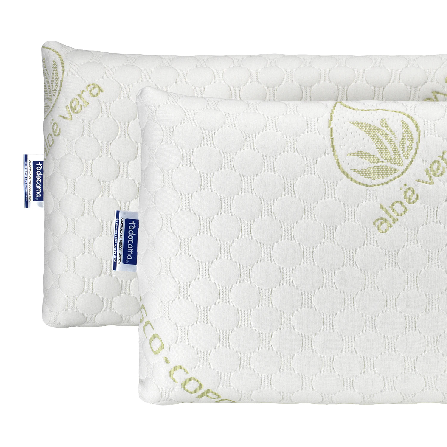 Almohada Viscoelástica De Aloe Vera Con Copos-visco 150cm con