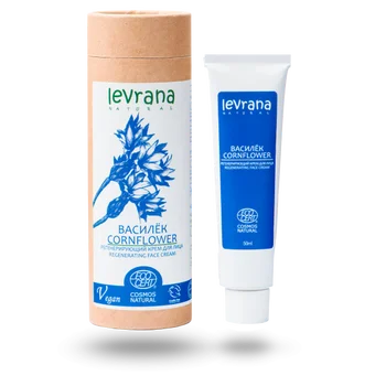

Cosmetics, genuine cosmetics, Levrana, Леврана, face cream, СF06, cream for face "Cornflower" регенерирующий, 50 ml
