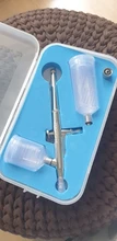 Pistola de PULVERIZACIÓN de 40CC, aerógrafo de alimentación por gravedad con doble acción, para pastel, tatuaje, pistola de pintura, aerógrafo, herramienta para uñas de 0,3mm, 20cc