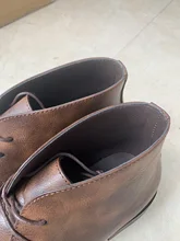 Botas de cuero para hombre, botines de estilo desierto, cómodos, a la moda, para caminar, talla 7 a 12, # KD581