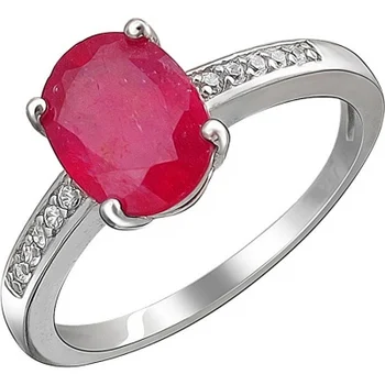 

Esthete ring with Ruby and cubic zirconia