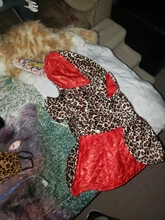 Abrigo con tutú y estampado de leopardo para perros y cachorros ropa de invierno con capucha, chaqueta reversible para perros pequeños