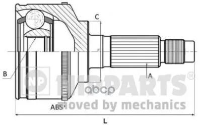 Шрус Hyundai Matrix 1.5 01- Abs Нар.Компл. Nipparts N2820524 Nipparts арт. N2820524