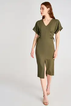 

Trendyol Lacing Detailed Slits Dress TWOSS20EL1862