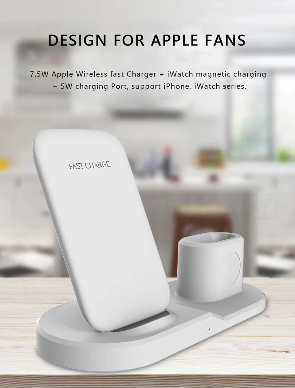 3 in 1 Apple Charge Stand designed for Apple fans