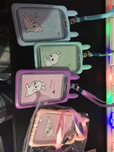 Tarjetero de silicona de alta calidad con dibujos animados, titular de la identificación, bonito estuche para tarjeta de autobús, llavero, anillo, etiqueta de equipaje, baratija