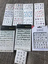 Nail-Art-Stickers Adhesive Sliders Flowers 1-Sheet Mandala Black Geometry White 3D Leaf