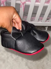 Zapatos suaves para bebé recién nacido, primeros pasos, niños y niñas, mocasines para bebé, franja de cuero PU, calzado de Navidad para cuna