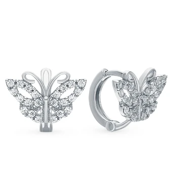 

Silver earrings with cubic zirconia sunlight sample 925 test