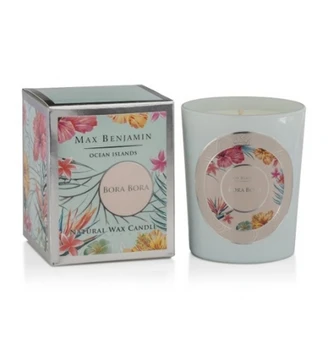 

CANDLE WITH NATURAL ESSENTIAL OILS AND WAXES BORA BORA OCEAN ISLAND