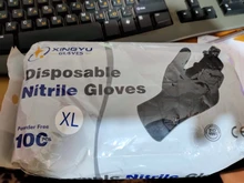 Guantes de nitrilo negro 100 unids/lote comida grado impermeable alergia libre desechable seguridad sintético guantes de nitrilo