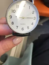 Simple gran Dial, relojes de las mujeres de cuero de moda de negocios reloj de pulsera de cuarzo con claro número mejor regalo para hombre zegarek damski