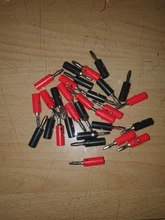 30 Uds Banana macho rojo + negro 4mm de Audio de Cable de altavoz Cable de tipo tornillo conector Banana