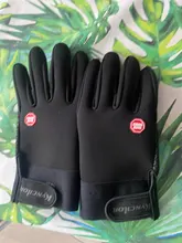 Guantes de ciclismo con soporte de muñeca para invierno, protectores de mano antideslizantes para deportes al aire libre, a prueba de viento, con pantalla táctil