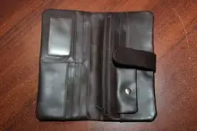 Pocket Purse Wallet Men Zipper Retro Genuine-Leather Skin-Coin Long 003B Soft Trendy