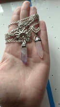 Colgante de cristal Hexagonal para mujer, piedra Natural, sol y luna, mejores amigos, joyería, color púrpura, rosa, 2 uds.