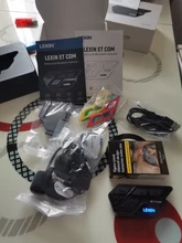 LEXIN-Intercomunicador con bluetooth 5,0 para casco, auriculares resistentes al agua de 1200m para 2 conductores de 6 colores, modelo LEXIN ET COM, 1 unidad