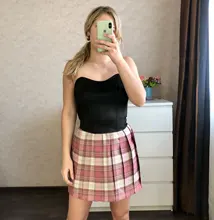 Falda plisada de cintura alta para mujer, minifalda sexy a cuadros para baile, versión coreana, verano 2020