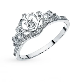 

Silver ring with cubic zirconia sunlight sample 925