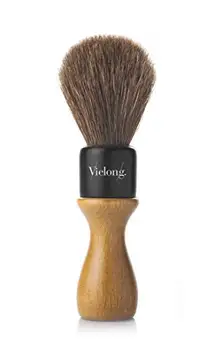 

Vielong brown horse hand shaving brush with beech wood handle. American professional model diameter 21mm.