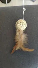 Legendog 1pc Cat Teaser Toy Wooden Rod Ball Fake Feather Ball Decor Interactive Toy For