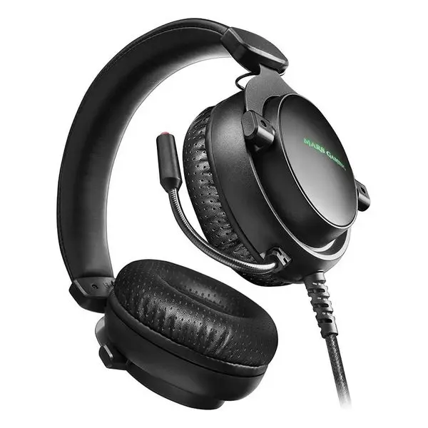 Игровая гарнитура с микрофоном Mars Gaming MH4X светодиодный(2 м) черный