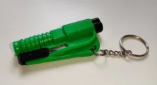 Mini interruptor de ventana con punta cónica de autodefensa, cadena de llave de protección, martillo de seguridad de coche, silbato de Escape, 1 Uds.