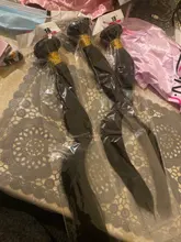 IWISH-extensiones de cabello humano liso, cabello brasileño Remy, extensión de cabello humano 100%, 1/3/4 mechones