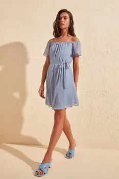 

Trendyol Belted Karmen Collar Dress TWOSS20EL2136