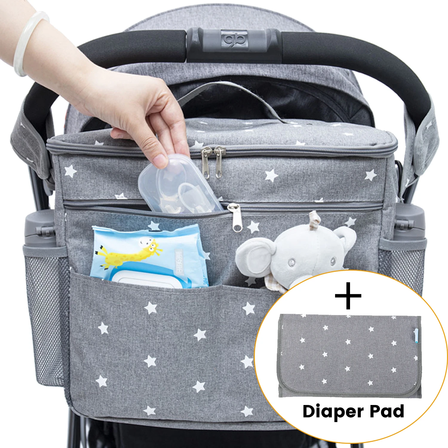 Baby Diaper Bags for Mom Large Capacity Stroller Handbag Mommy Maternity Tote UK 