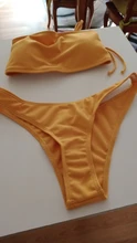 Bikini sin tirantes de cintura alta para mujer, bañador Sexy, traje de baño acolchado, de Color puro monokini, novedad de 2021