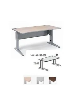 

METAL TABLE ROCADA 180X80 CM. ALUMINUM FRAME BOARD GRAY