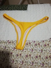 Gran oferta colorido Lunamy Bikini tangas Sexy traje de baño mujeres traje de baño Top de Bikini T-brasileño piscina Tanga chica