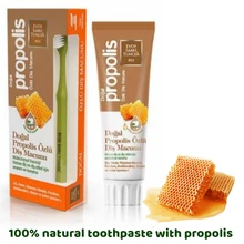 Зубная паста натуральный прополис Cored с зубной щеткой не включает-SLS-фторид-глютен-титана-диоксид-парабен-краситель-сахар